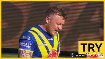 Challenge Cup: Josh Charley scores try after unique 'assist' for Warrington Wolves against St Helens - BBC News