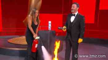 Jennifer Aniston, Jimmy Kimmel's Emmys Fire Gag Perfect 2020 Metaphor
