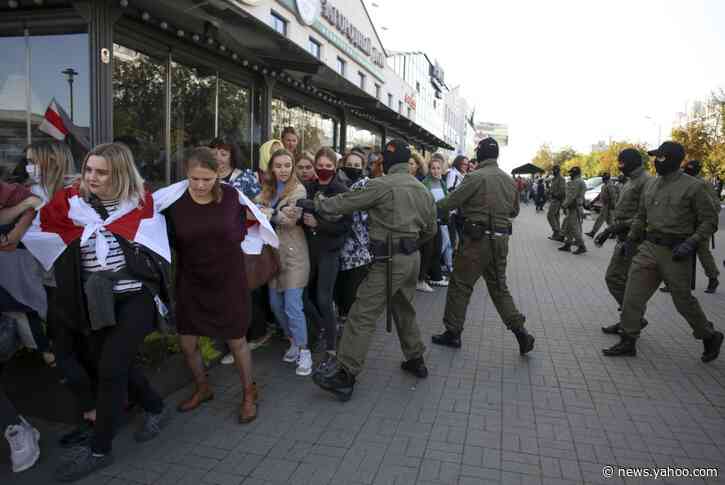 Rights group: More than 300 detained at Minsk women's march