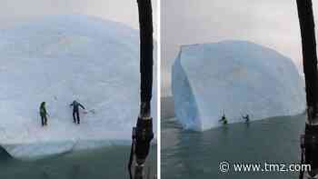 Giant Iceberg Flips Over on Explorers Trying to Climb It