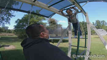 A special playground from Make-A-Wish gives a little girl with a rare autoimmune disease a place to play