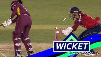 England v West Indies women's T20: Sarah Glenn bowls Stafanie Taylor