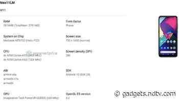 LG W11 Spotted With MediaTek Helio P22 SoC, 3GB RAM, HD+ Display in Google Play Console Listing