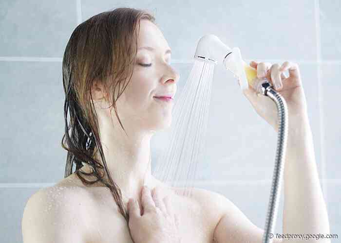 Cebien compact travel shower with vitamin-combined filter from $39