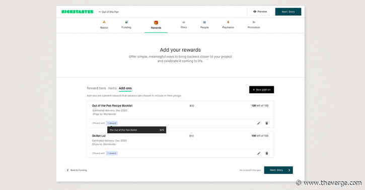 Kickstarter will let creators include bonus ‘add-on’ rewards for their campaigns