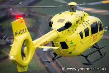 Air ambulance called in after man injured in Markington