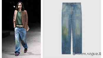 Gucci mette in vendita jeans con finte macchie d'erba - Vogue Italia