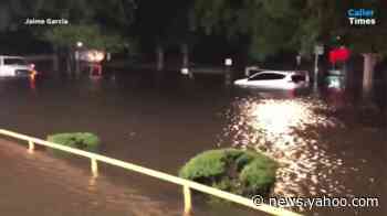 Flooding from Tropical Storm Beta swallows cars in Houston