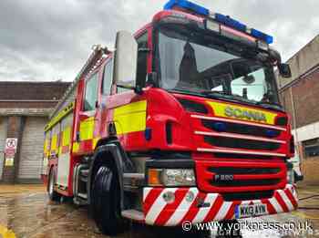 Car fire in Primrose Grove in Selby