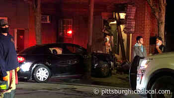 Car Slams Into Building In Carrick