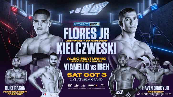 Gabriel Flores Jr. vs. Ryan Kielczweski and Guido Vianello on Oct.3