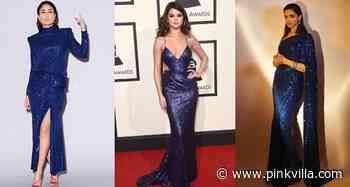 Kareena Kapoor, Selena Gomez to Deepika Padukone: 7 Times celebs wore sequin blue outfits on the red carpet - PINKVILLA