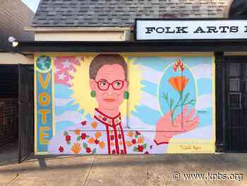 Folk Arts Rare Records Enlists Artist Celeste Byers For Ruth Bader Ginsburg Mural - KPBS