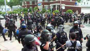 Police and protesters clash after Breonna Taylor announcement