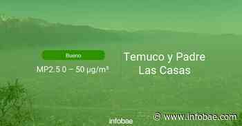 Calidad del aire en Temuco y Padre Las Casas de hoy 23 de septiembre de 2020 - Condición del aire ICAP - infobae