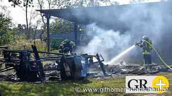 Anhänger und Schuppen brannten am II. Koppelweg in Gifhorn - Gifhorner Rundschau