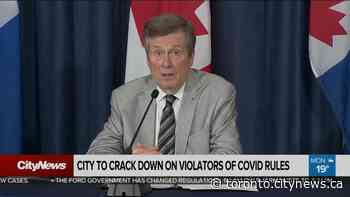 City of Toronto to crack down on COVID-19 rule violators - CityNews Toronto