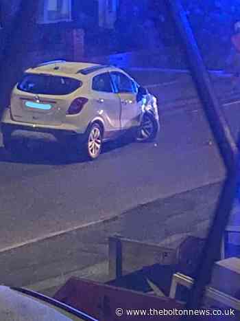 Car written off in crash on Westhoughton road late last night
