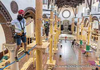Spirits rise, never fall, at Dragon's Den indoor ropes course in a former church