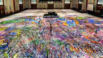 Take a look at the world's largest painting on canvas
