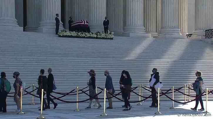 Mourners pay respects to Ginsburg at U.S. Supreme Court