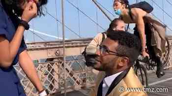 Brooklyn Bridge Marriage Proposal Crashed by Cyclist