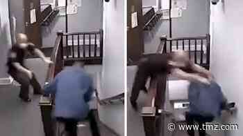 Officer Goes Flying Headfirst Trying to Catch Courthouse Escapee