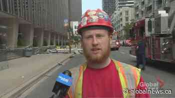 Worker describes moments after window washing platform crashes in Toronto