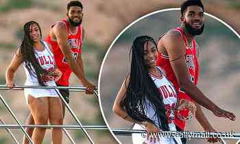 Jordyn Woods shares the look of love with new beau Karl-Anthony Towns on a yacht in Cabo San Lucas