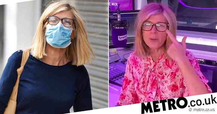 Kate Garraway all smiles after mystery eye injury as she rocks glasses for work