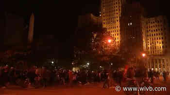 Demonstrators gather in downtown Buffalo for a second night