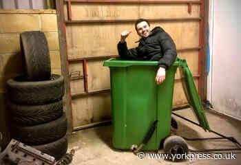 Andy's bid to set record for world's fastest WHEELIE BIN