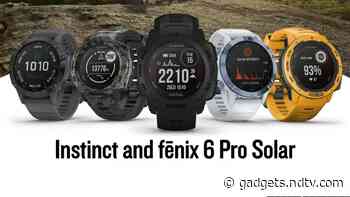 Garmin Instinct, Fenix 6 Pro Solar-Powered Smartwatches Launched in India