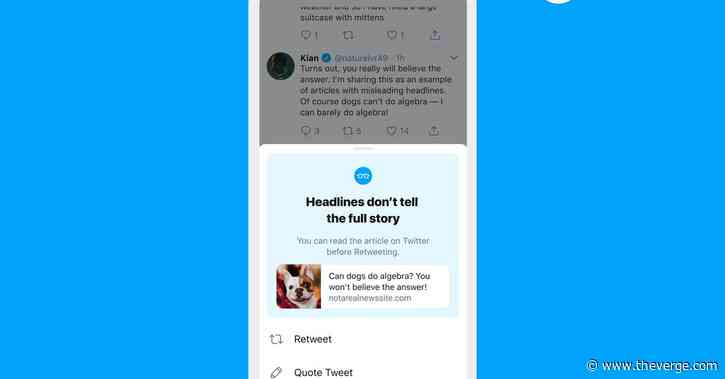 Twitter is bringing its ‘read before you retweet’ prompt to all users