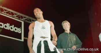 Newcastle United stars on the catwalk in 1995