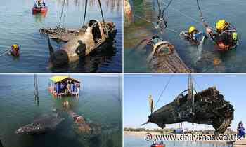 Second World War-era Bell P-39 Airacobra that crashed in 1943 raised from depths of the Black Sea
