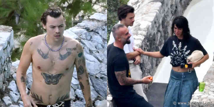 Harry Styles Shows Off His Shirtless Body & Gets Close With a Mystery Woman in Italy
