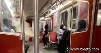 Video shows man blasting fire extinguisher inside Toronto subway train - blogTO