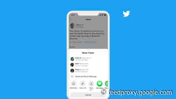Twitter app update for iOS brings new Share Tweet menu with DM suggestions [U]