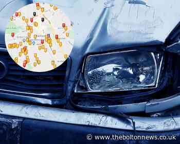 Bolton roads with the most accidents involving young drivers