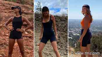 Hiking Stars Socially Distancing -- Hot On The Trail!