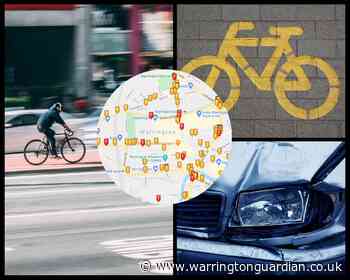 The most dangerous roads in Warrington for cyclists