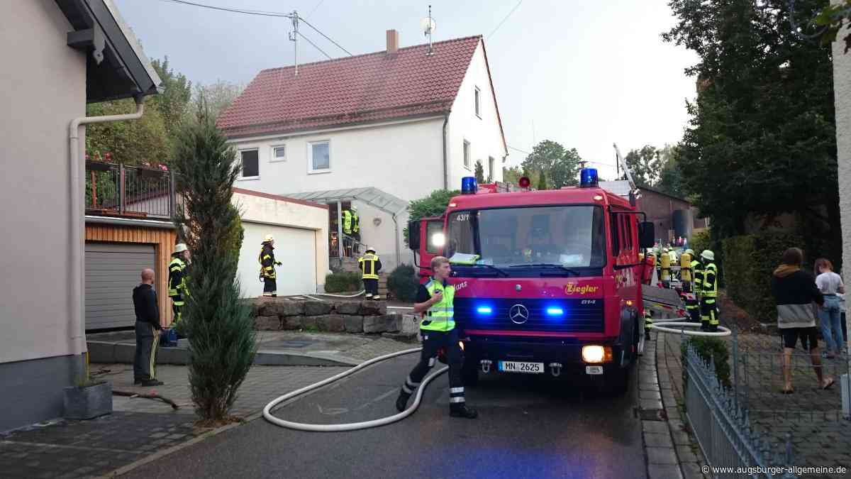 Einsatz unter Atemschutz: Feuerwehr löscht Brand in Kettershausen - Augsburger Allgemeine