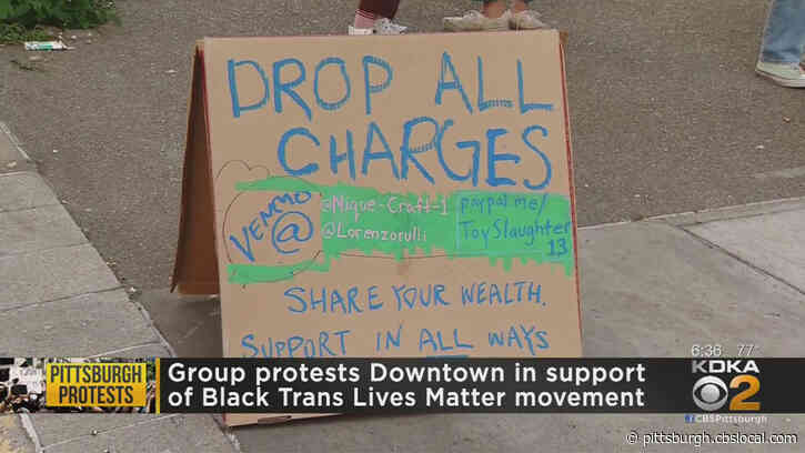 Supporters Of Black Trans Lives Matter Movement Protest Outside Of Pittsburgh Municipal Court