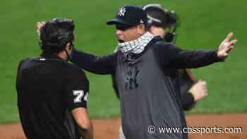 Yankees manager Aaron Boone ejected for expletive-filled rant over balls and strikes
