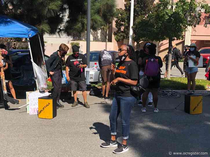 Black Lives Matter protest – and counter-protest – underway in Yorba Linda on Saturday
