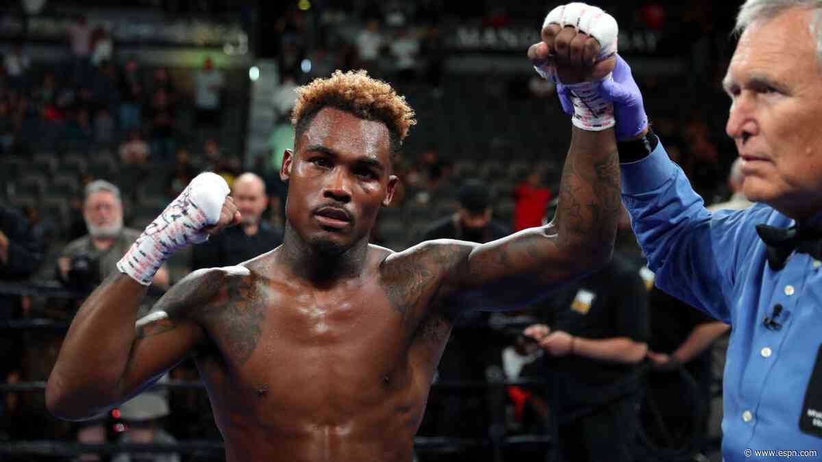 Jermell Charlo stopped Jeison Rosario in the eighth round to unify three junior middleweight world titles.