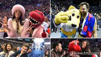 Celebrities With NBA Mascots -- Shoot Your Shot!