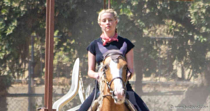Amber Heard Spends the Afternoon Horseback Riding!