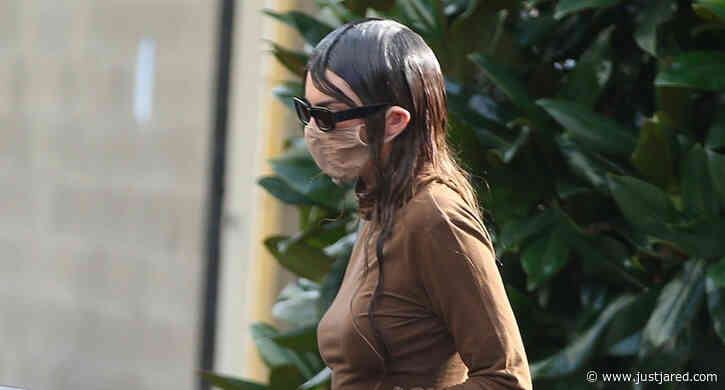 Kendall Jenner Sports Wet Hair While Out During Milan Fashion Week